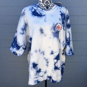 Tommy Hilfiger Denim Tie-Dye Short Sleeve Sweater